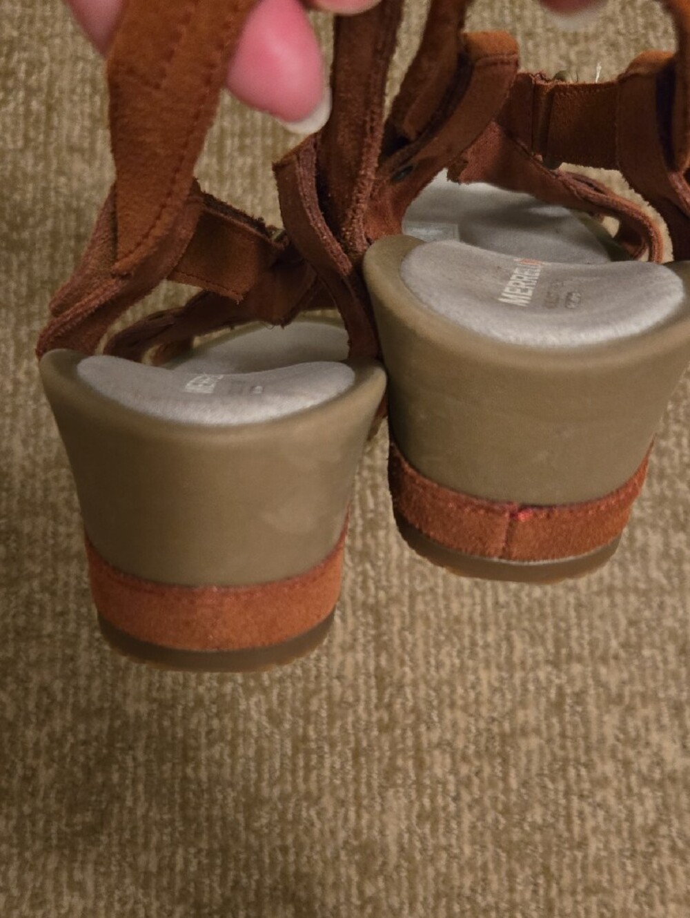 Merrell Women's Rust Suede Strappy Walking Sandals, Size 8 - Picture 5 of 6